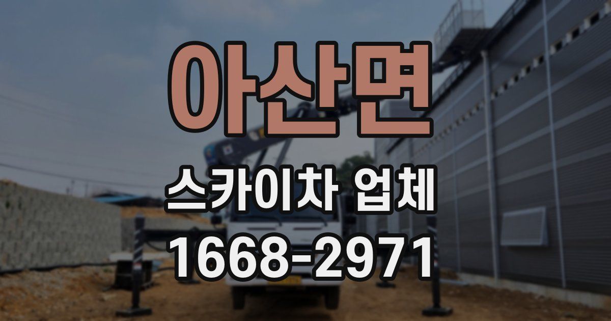 아산면 스카이차 업체