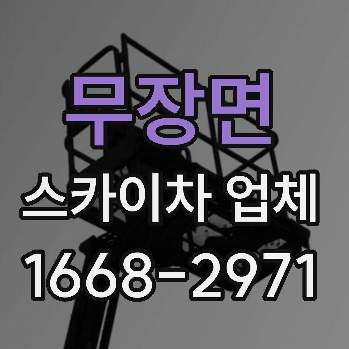 무장면 스카이차 업체