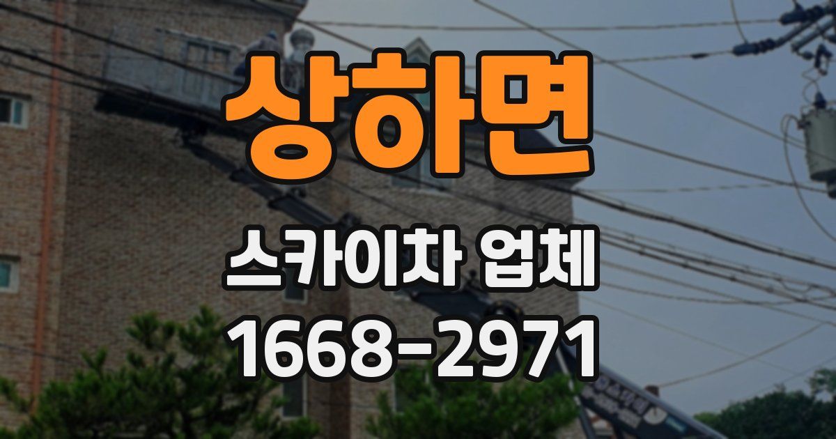 상하면 스카이차 업체