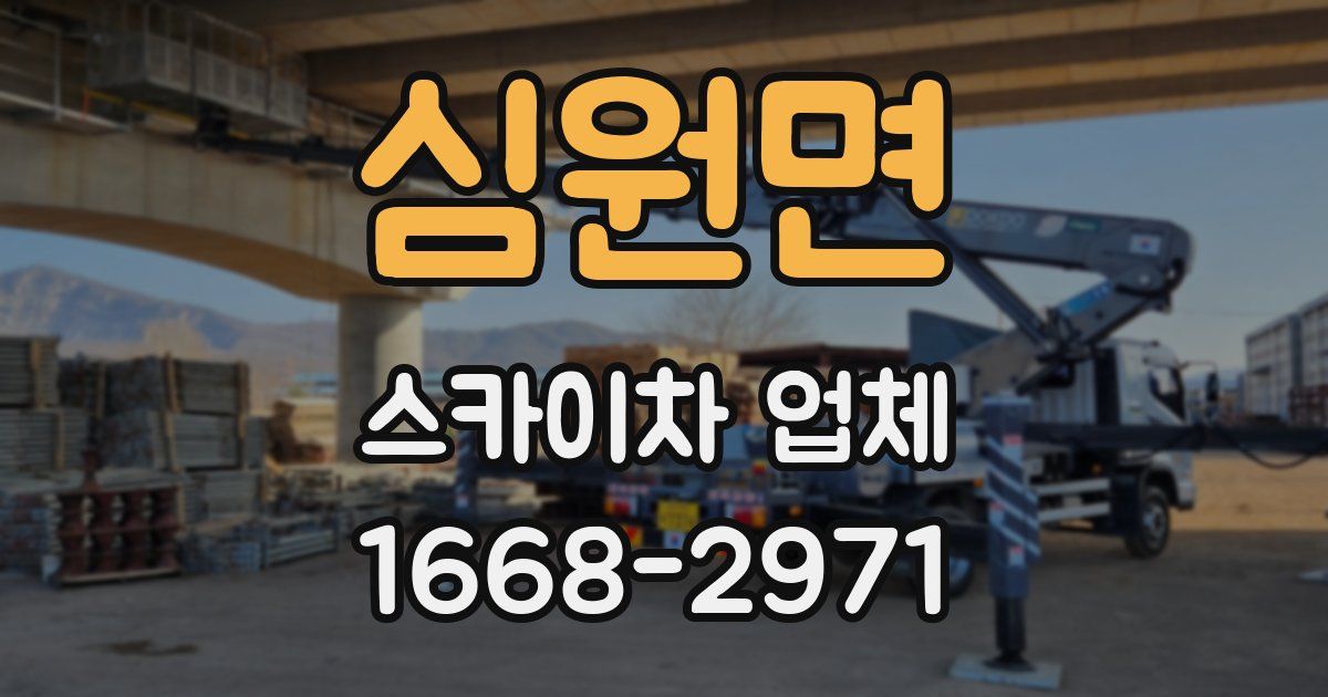 심원면 스카이차 업체