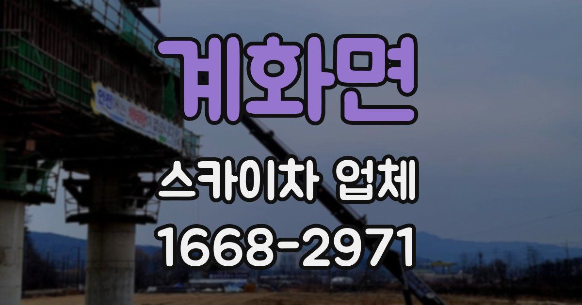 계화면 스카이차 업체