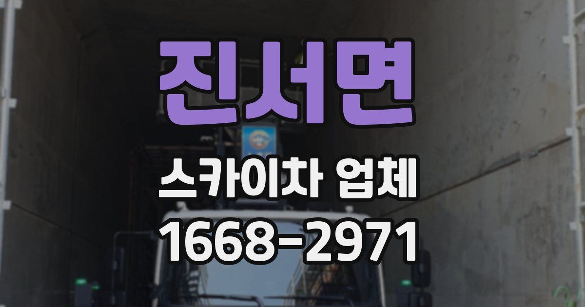 진서면 스카이차 업체