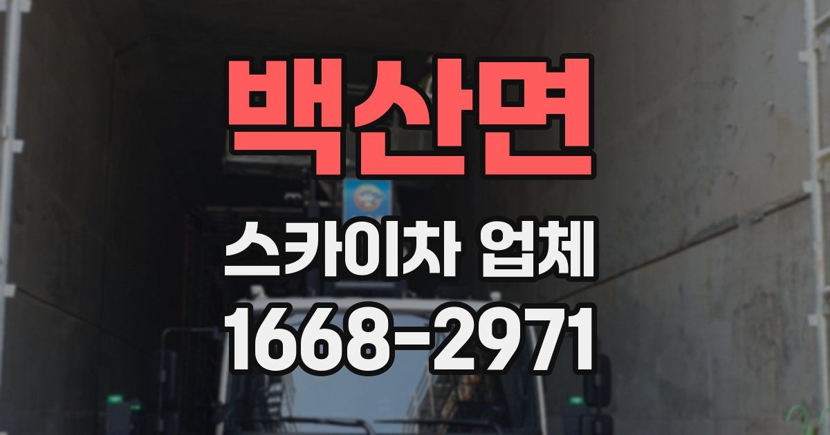 백산면 스카이차 업체