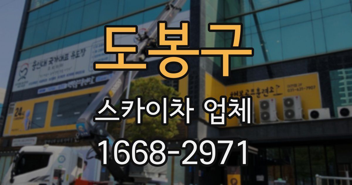 도봉구 스카이차 업체