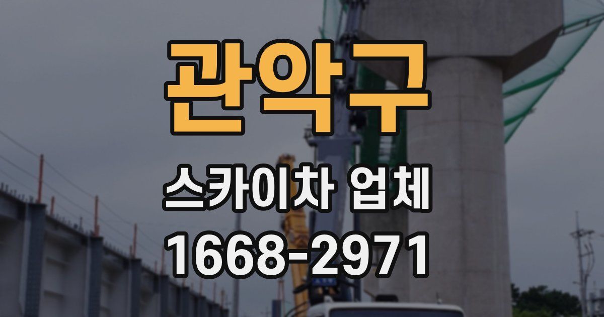 관악구 스카이차 업체