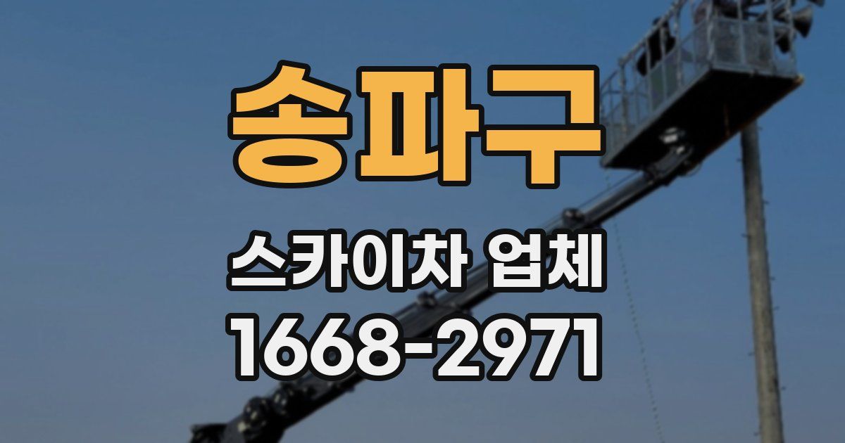송파구 스카이차 업체
