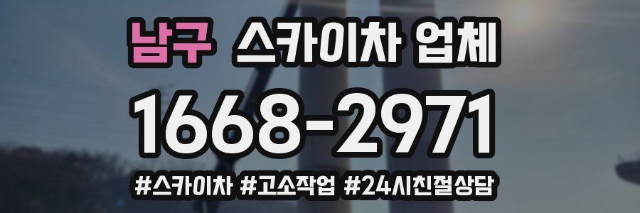 남구 스카이차 업체