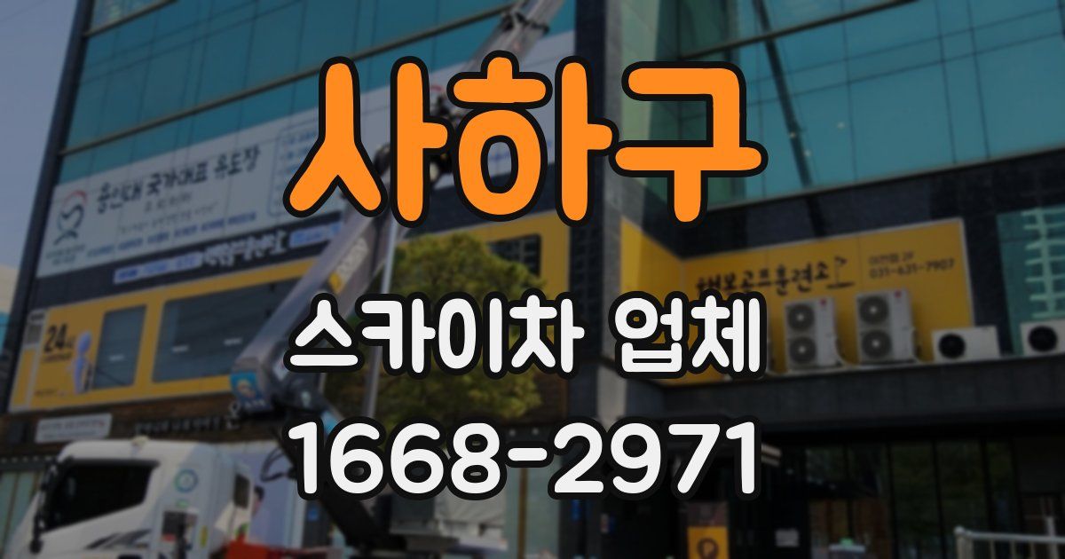 사하구 스카이차 업체