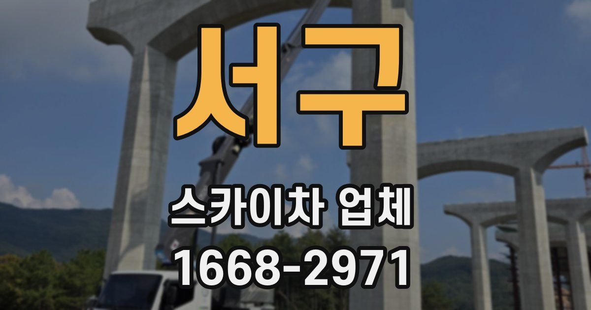 서구 스카이차 업체