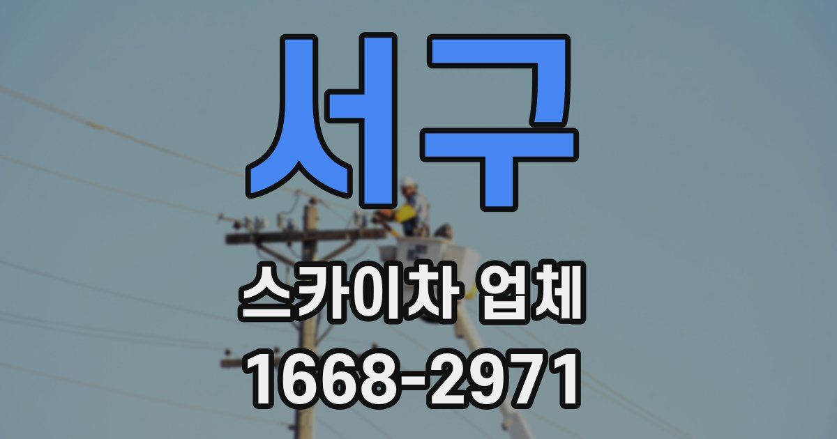 서구 스카이차 업체