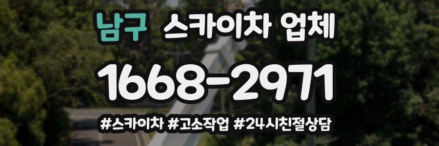 남구 스카이차 업체