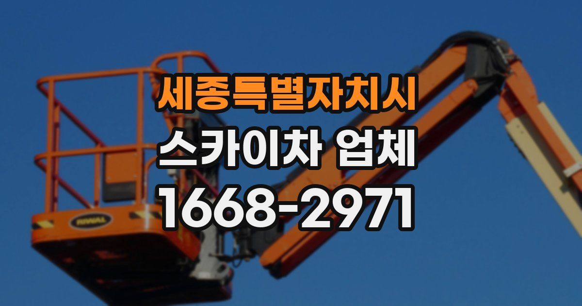세종특별자치시 스카이차 업체
