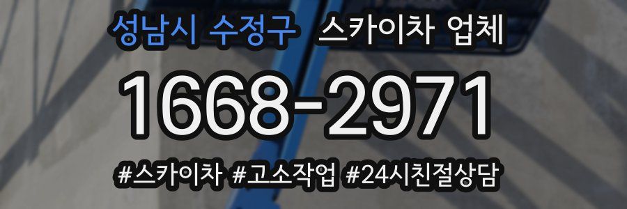 성남시 수정구 스카이차 업체
