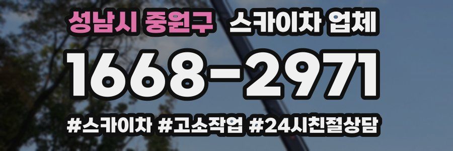 성남시 중원구 스카이차 업체