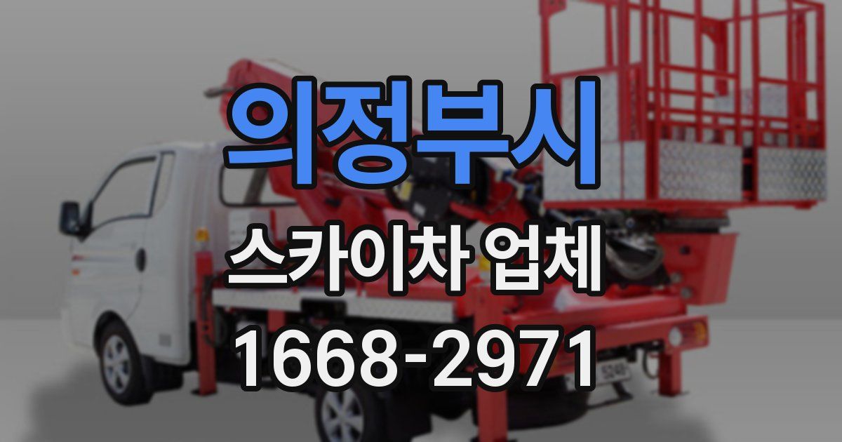 의정부시 스카이차 업체
