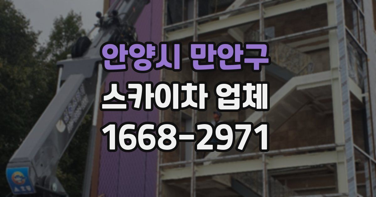 안양시 만안구 스카이차 업체