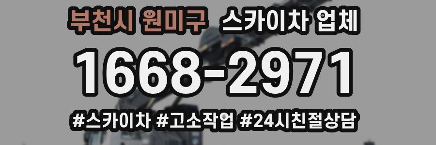 부천시 원미구 스카이차 업체