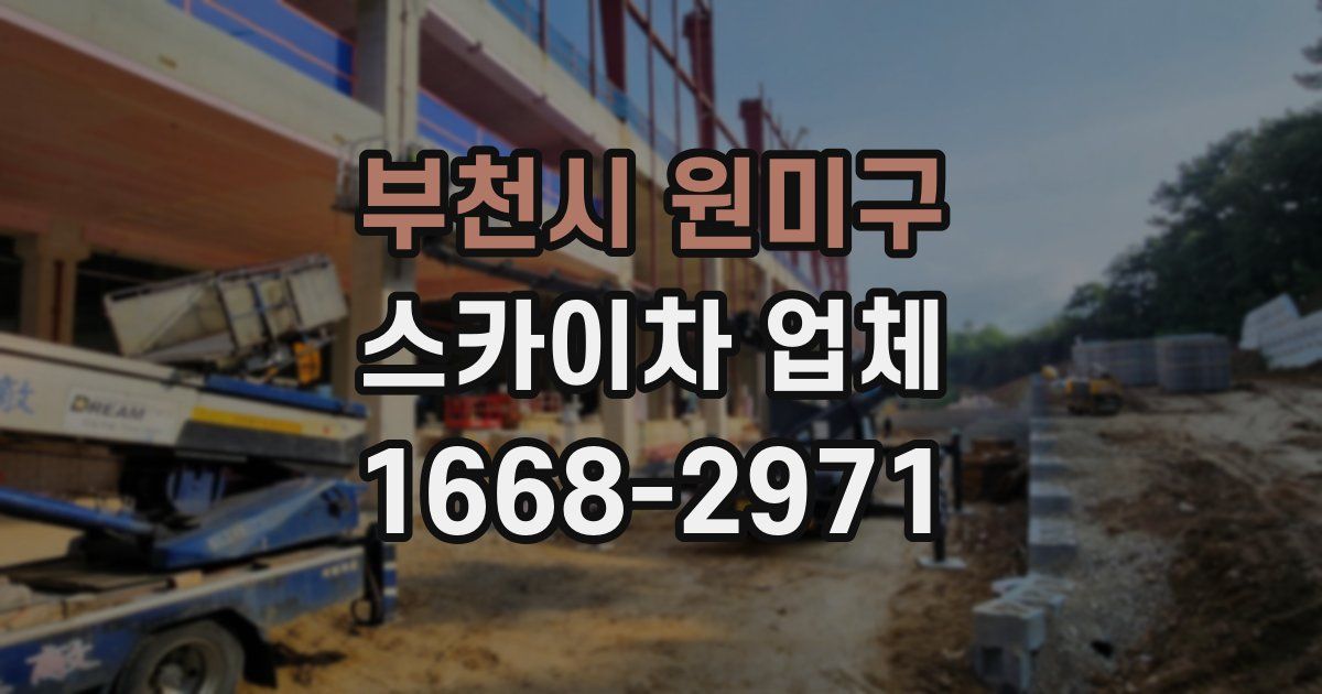 부천시 원미구 스카이차 업체