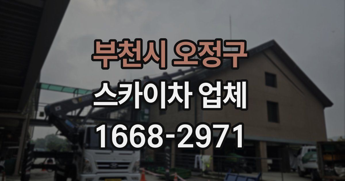 부천시 오정구 스카이차 업체