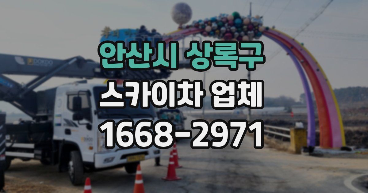 안산시 상록구 스카이차 업체