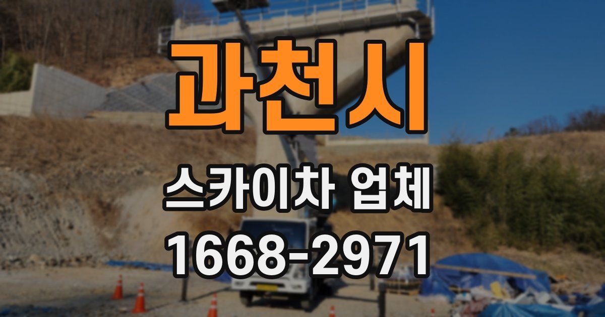 과천시 스카이차 업체