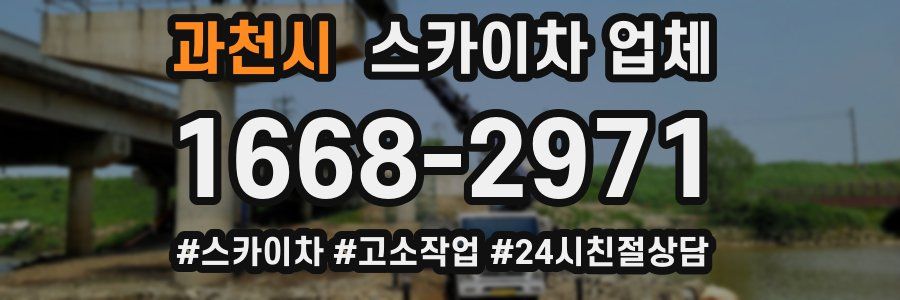 과천시 스카이차 업체