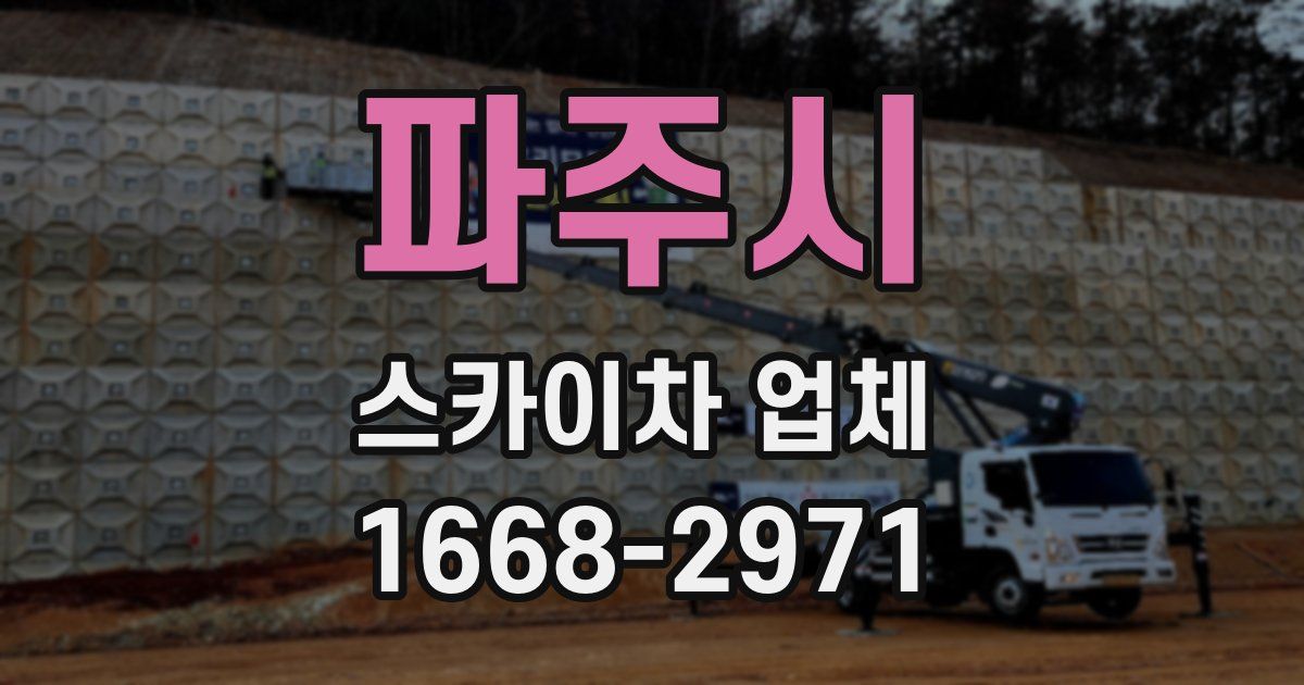 파주시 스카이차 업체