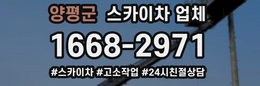 양평군 스카이차 업체