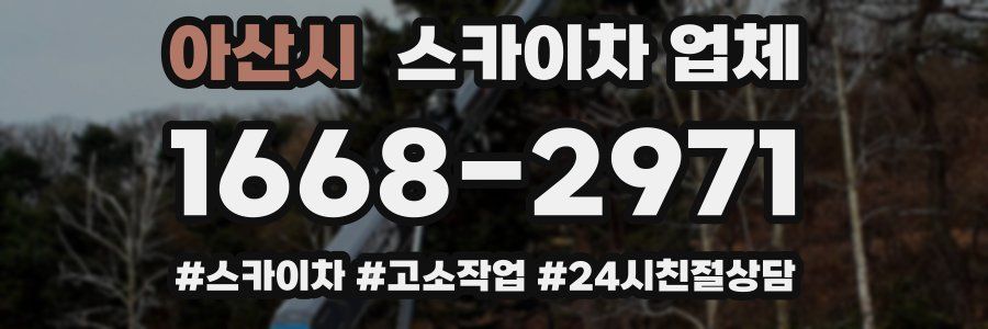 아산시 스카이차 업체