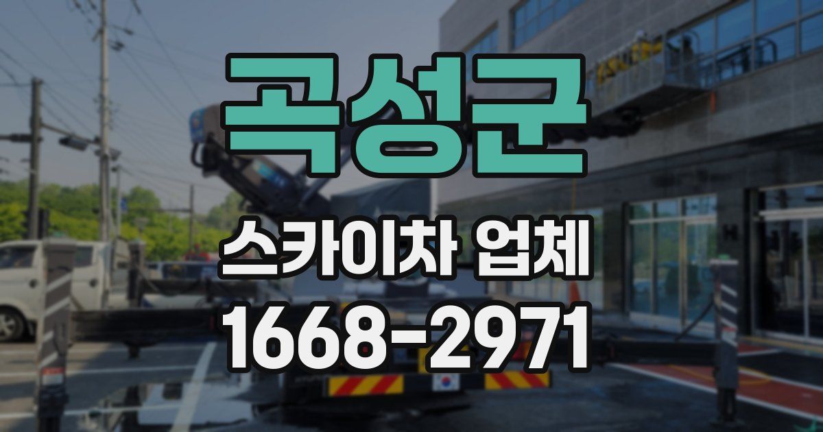 곡성군 스카이차 업체