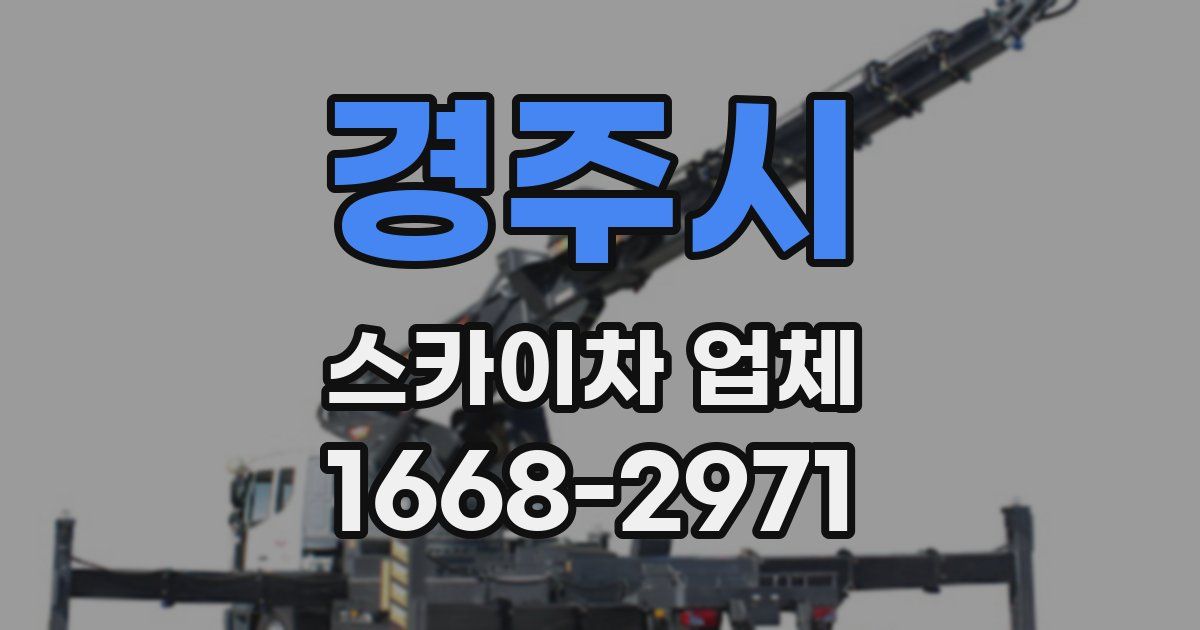 경주시 스카이차 업체
