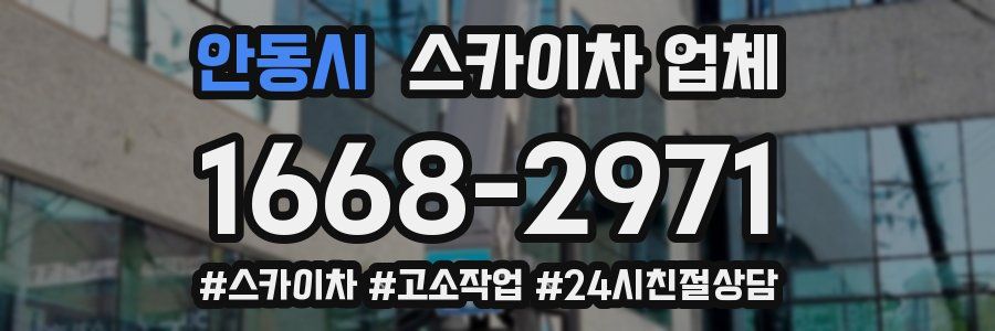 안동시 스카이차 업체
