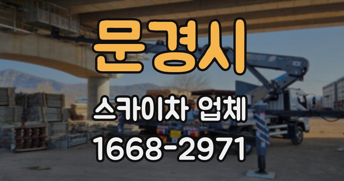 문경시 스카이차 업체