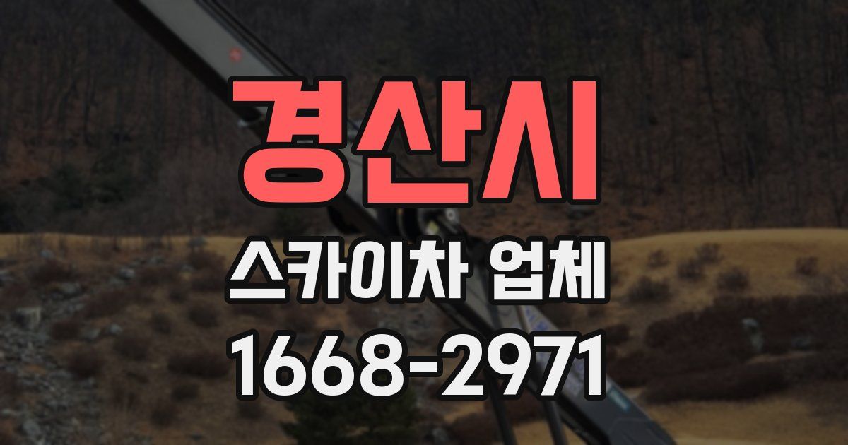 경산시 스카이차 업체
