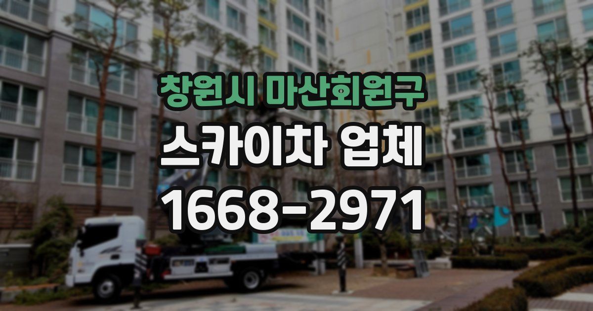 창원시 마산회원구 스카이차 업체