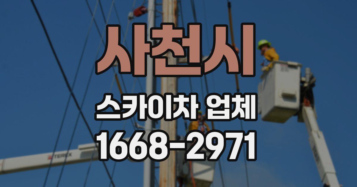 사천시 스카이차 업체