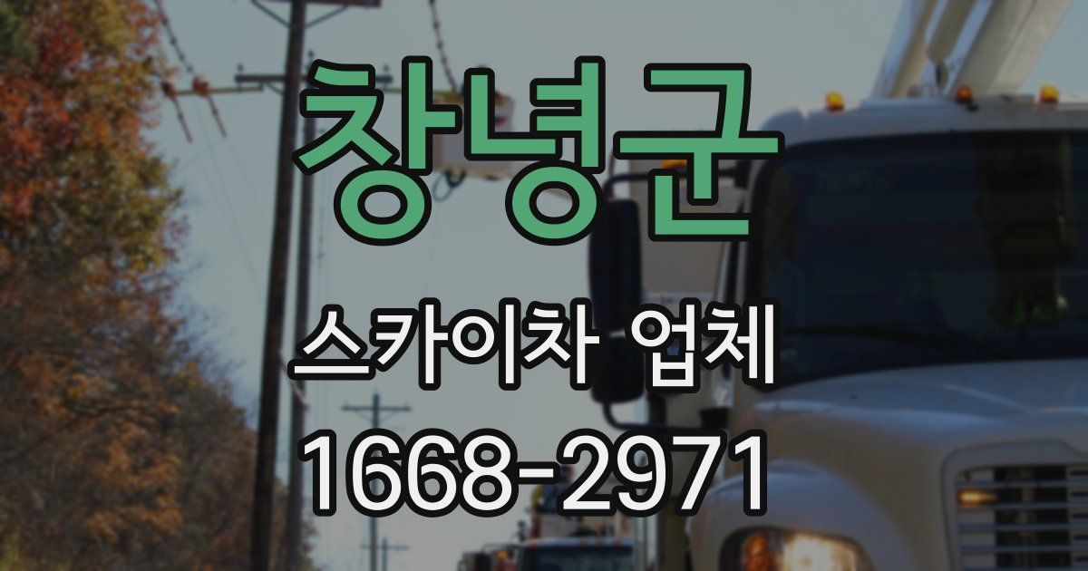 창녕군 스카이차 업체