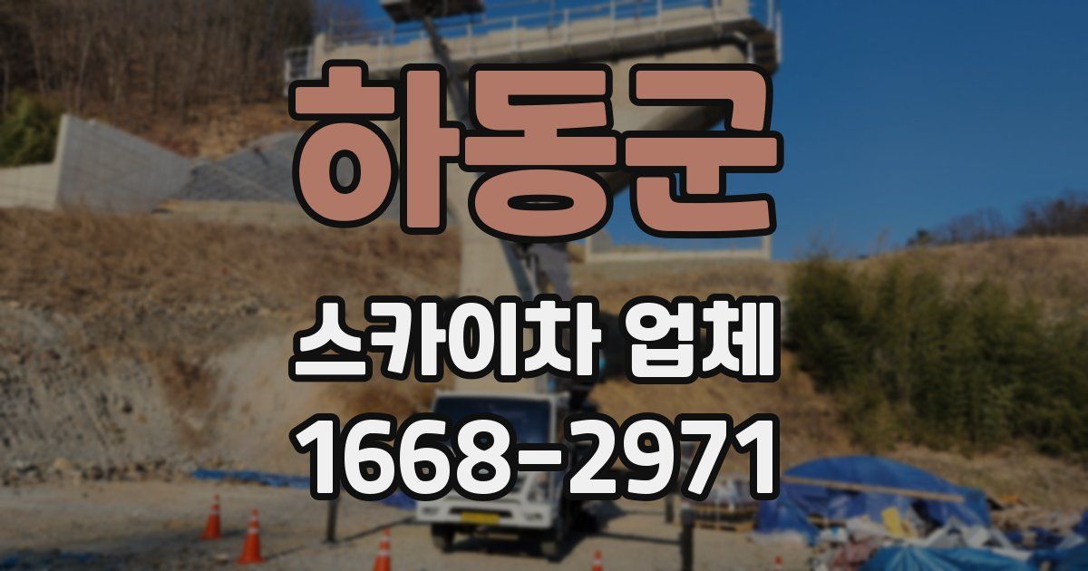 하동군 스카이차 업체