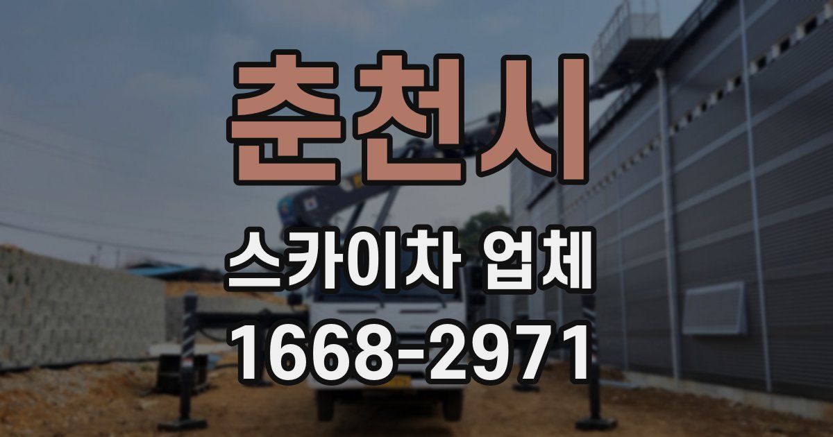 춘천시 스카이차 업체