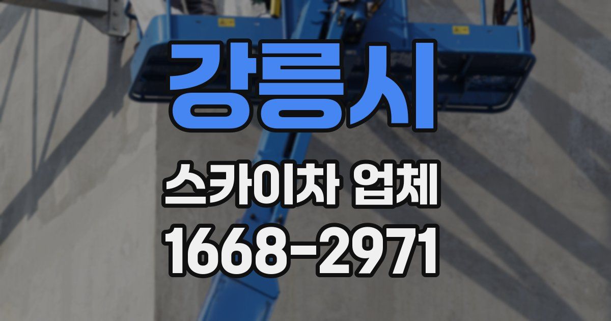 강릉시 스카이차 업체