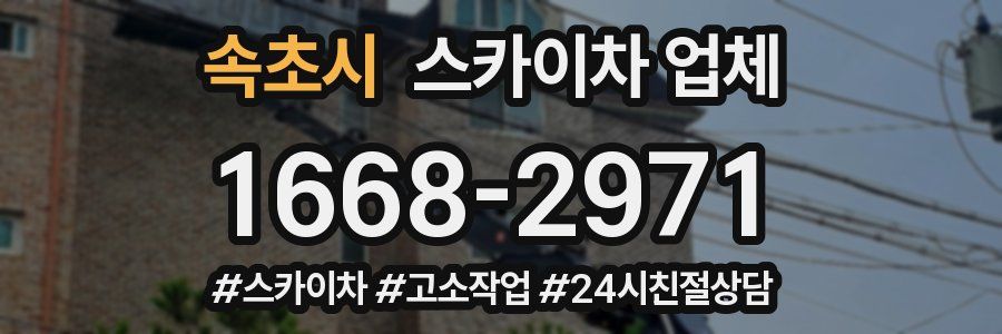 속초시 스카이차 업체