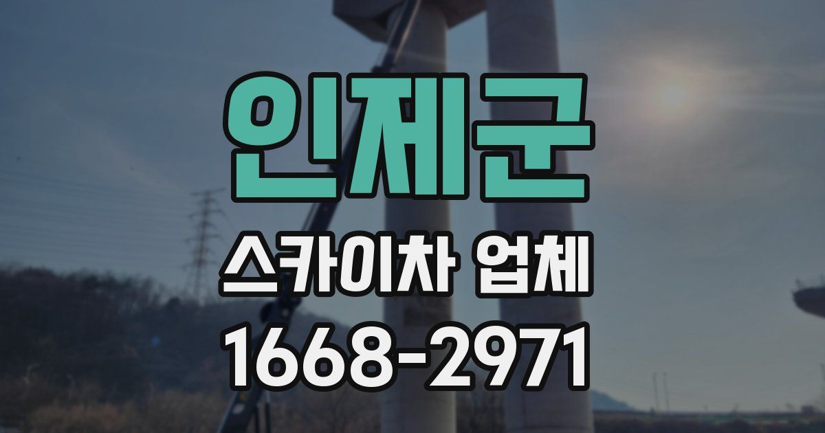 인제군 스카이차 업체