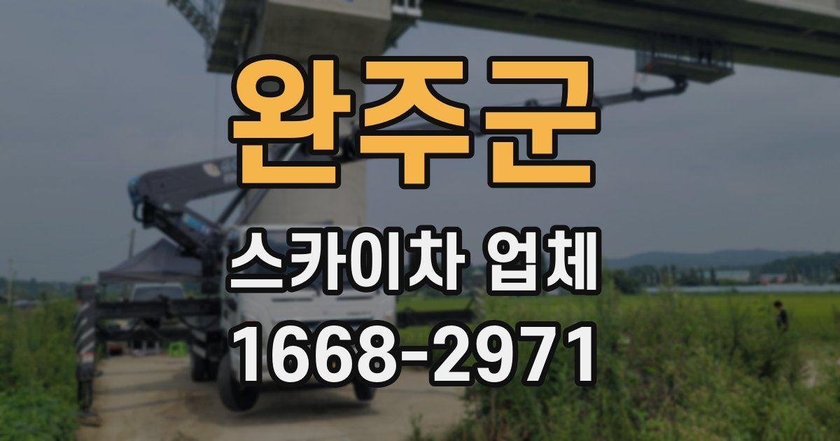 완주군 스카이차 업체