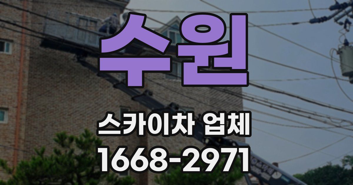수원 스카이차 업체
