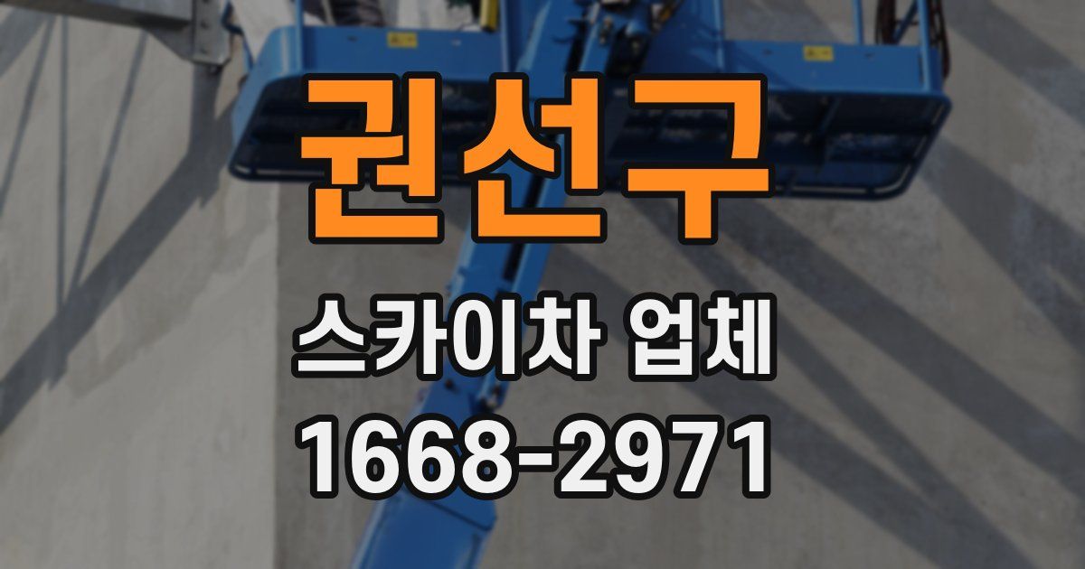 권선구 스카이차 업체