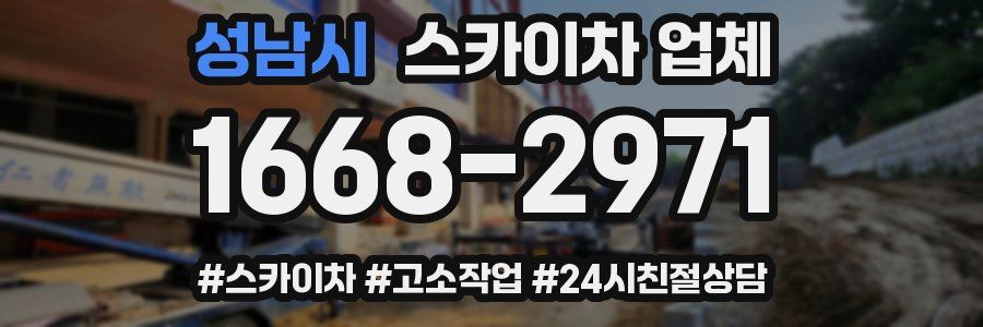 성남시 스카이차 업체