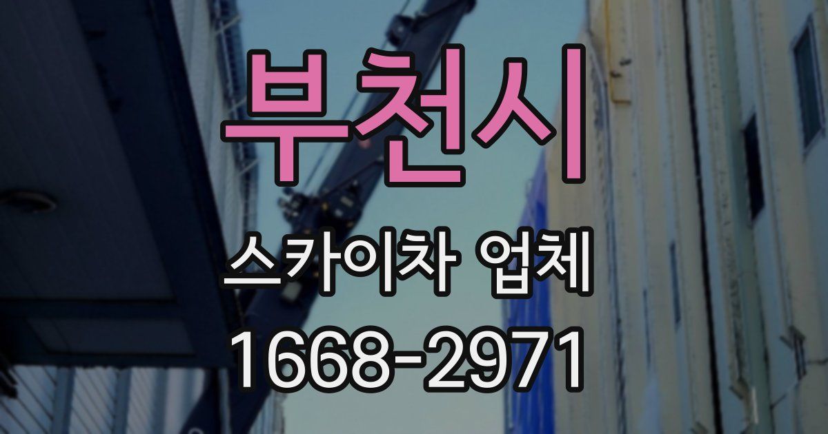 부천시 스카이차 업체