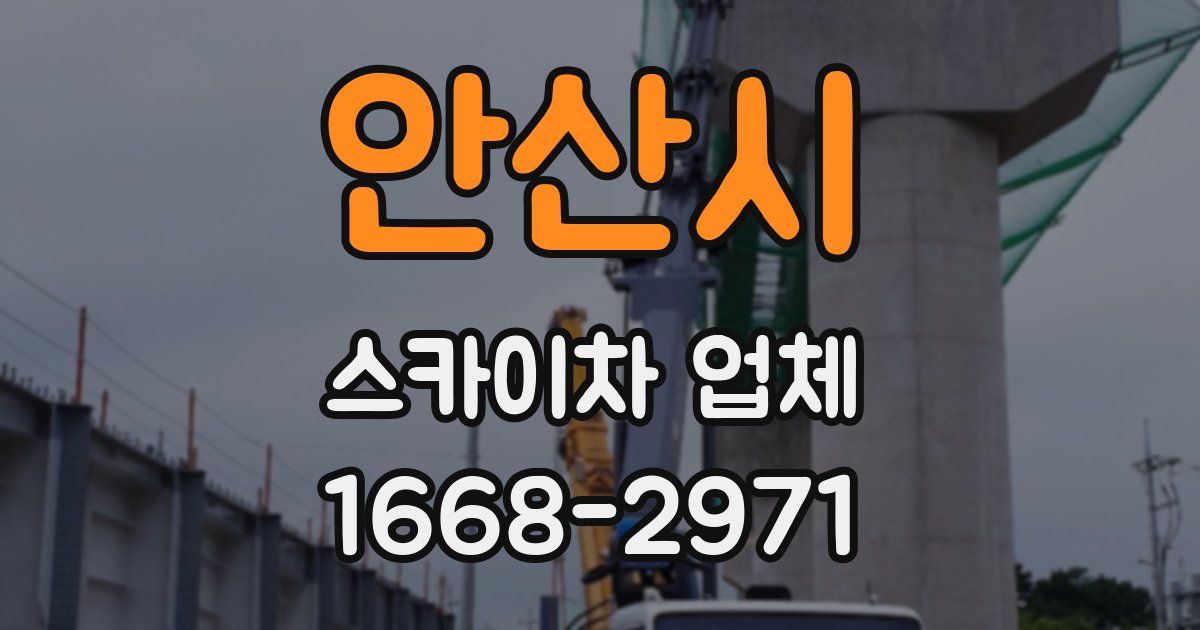 안산시 스카이차 업체