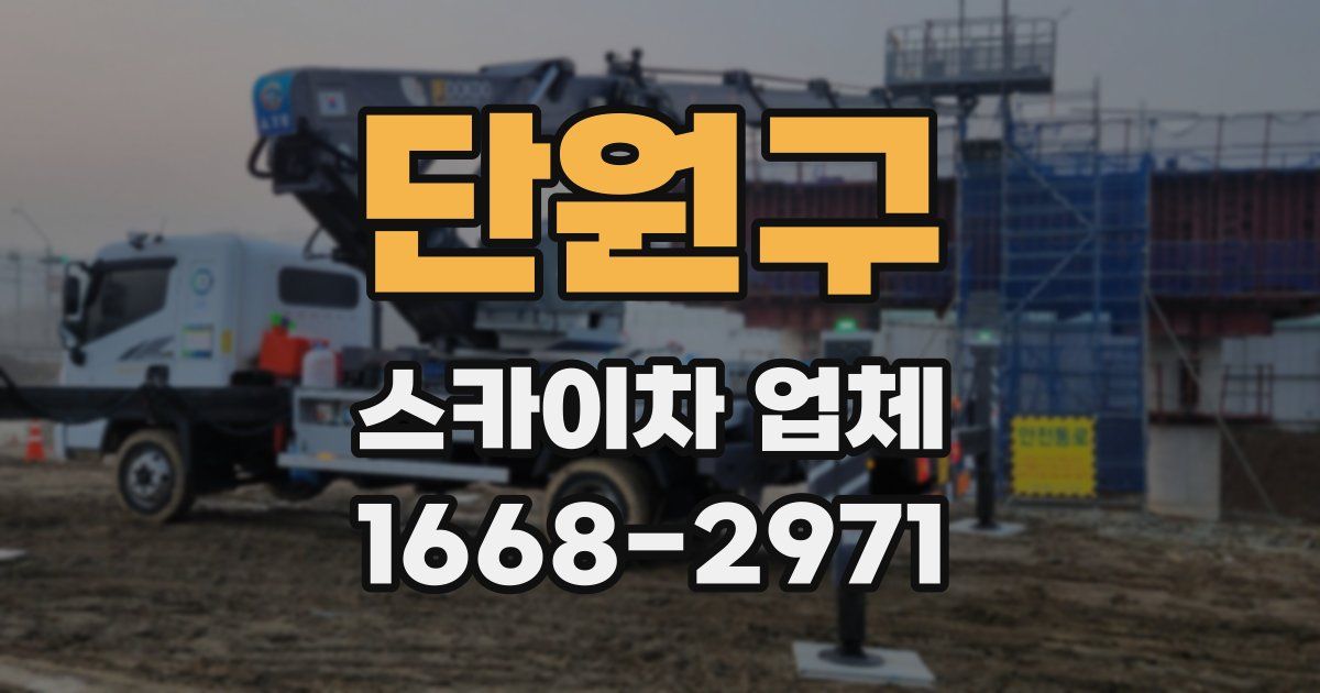 단원구 스카이차 업체