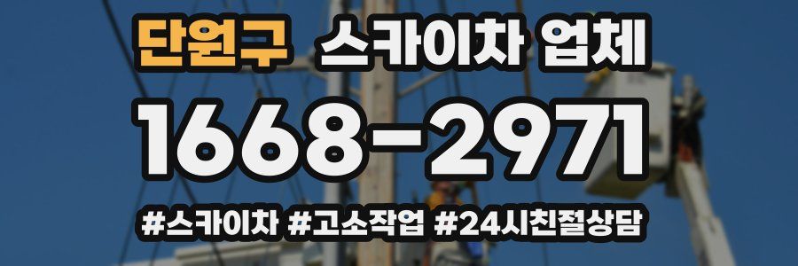 단원구 스카이차 업체